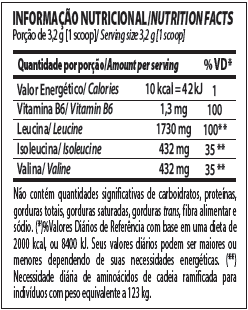 bcaa powder integralmedica tabela nutricional