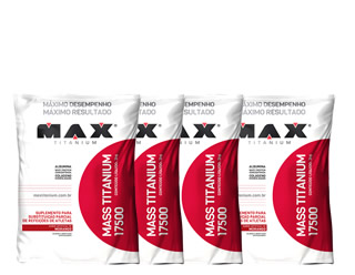 Combo 4x unidades Mass Titanium 17500 Refil (1,4 kg) - Max Titanium