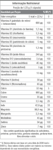 Nutri Silver Tabela Nutricional